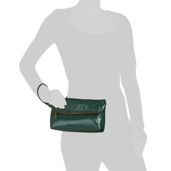 PATRICIA NASH Leather Valerie Foldover Wristlet Pouch